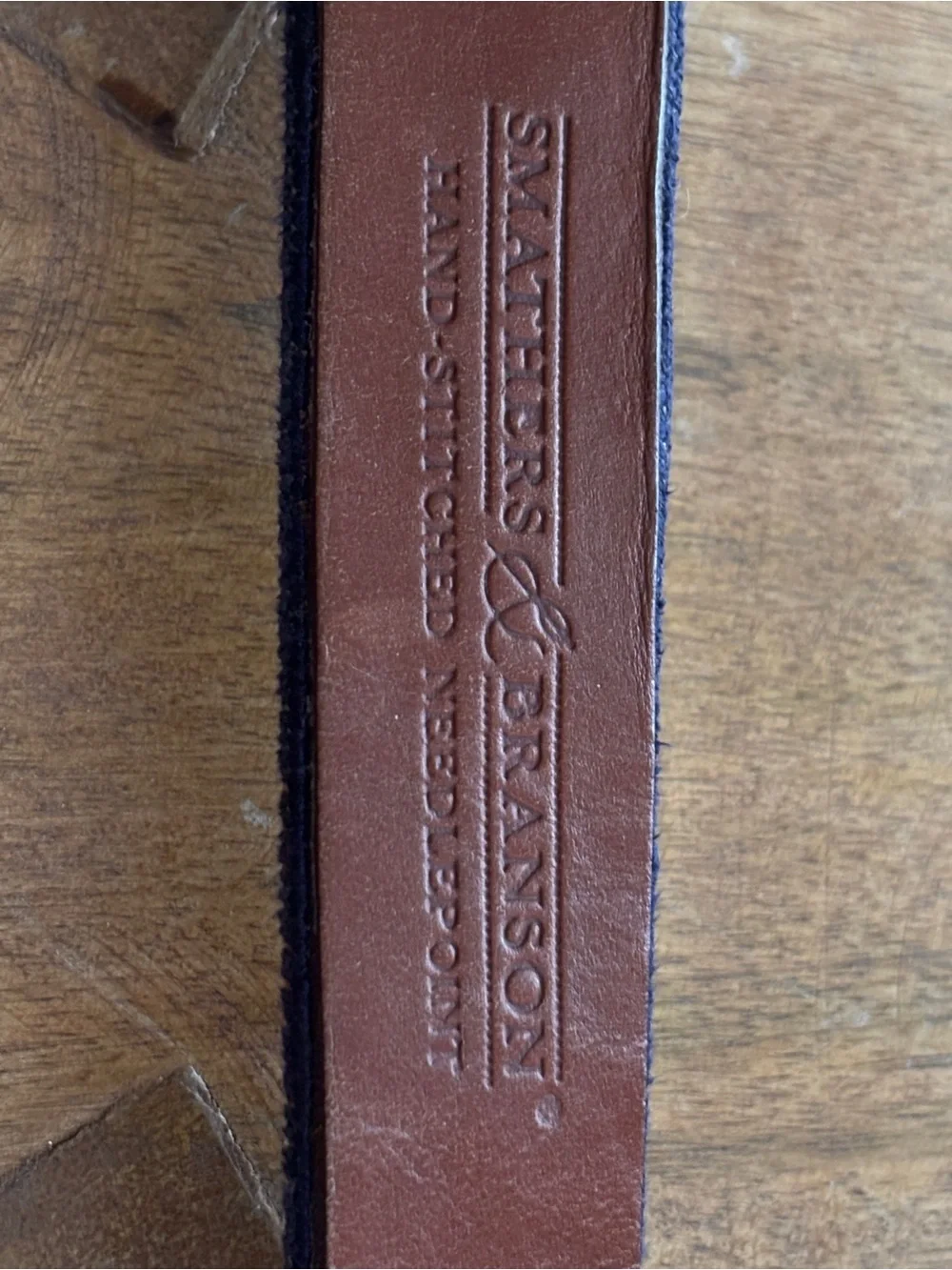Smathers & Branson Italian Leather & Hand-Stitched Dancing Bears Men’s Belt - 38